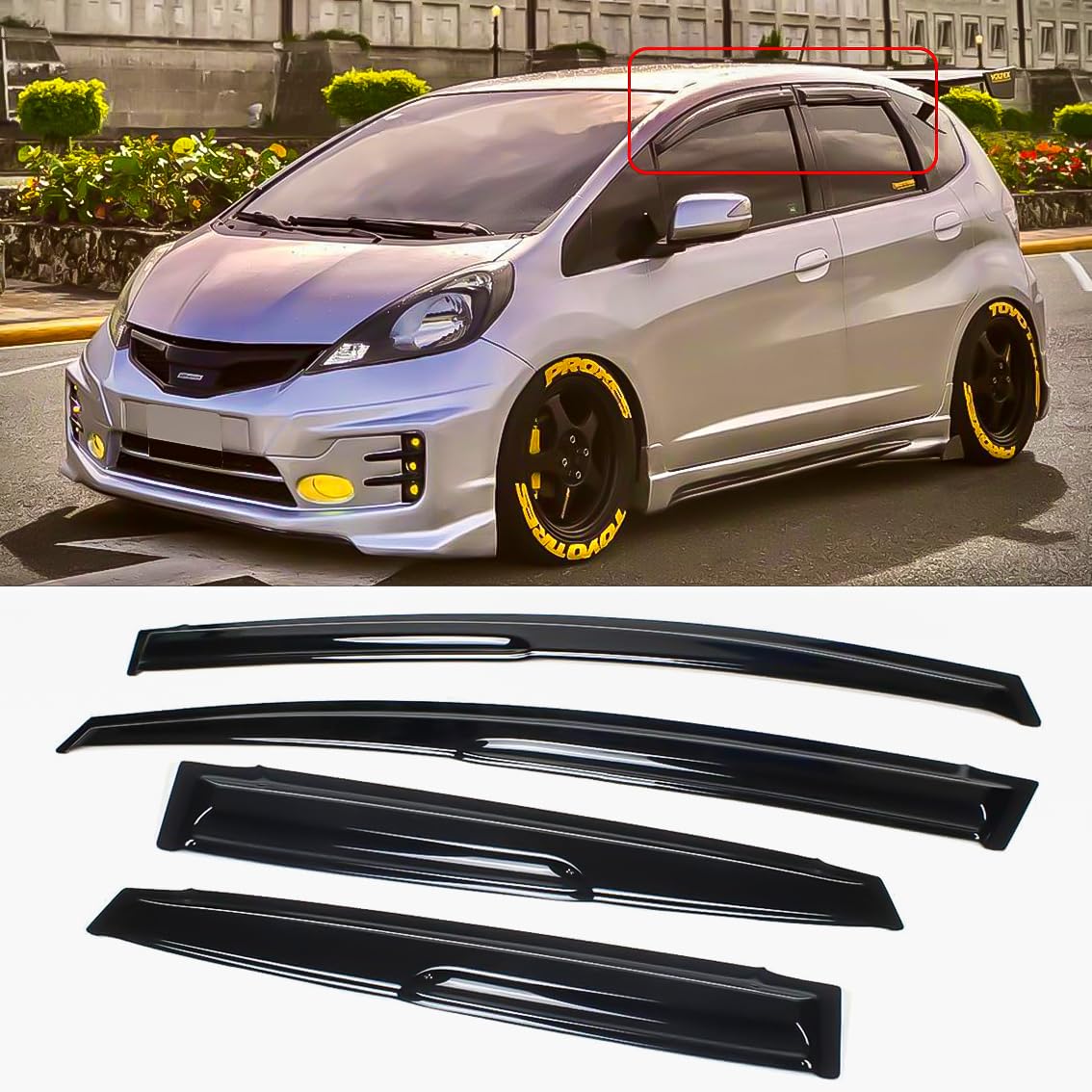 Amazon.com: FITS 2009-2014 Honda FIT GE8 JDM 3D Wavy Mugen Style